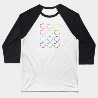Mutant Heart Rainbow Baseball T-Shirt